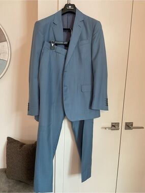 Men's Slate Blue Suit Jacket & Pants - Classic Two-Piece Suit